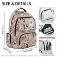 thumbnail image 6 of HUIACONG Khaki Dog Soccer Print School Backpack for Kids Teens Age 7-19 Multi Pocket Water Resistant Bookbag Adjustable Padded Straps Lightweight Durable Travel Daypack, 6 of 7