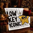 thumbnail image 3 of Low Key Iconic Star Sunglasses, Playful Celestial Scene, Warm Flannel Blanket for Living Room and Bedroom with Detailed Artwork, Art Lovers Housewarming Gift, Celestial Home Decor, 3 of 9