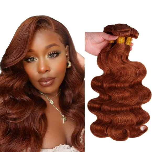 Hair Bundles ZevPiul Color #33 Body Wave Marrón Rojizo 8A