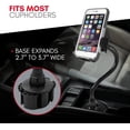 thumbnail image 6 of Macally Car Cup Holder Phone Mount - 8” Long Flexible Gooseneck Cell Phone Holder Car Cup Holder with 360° Adjustable Holder - Universal Cup Phone Holder Fits with/without Case up to 4.1” Wide, 6 of 8