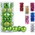 thumbnail image 3 of 24Pcs Christmas Tree Balls Decorations Shatterproof Thanksgiving Wedding Parties Mini Tree Decor Ornaments (24pcs/1Box, Light Green), 3 of 7
