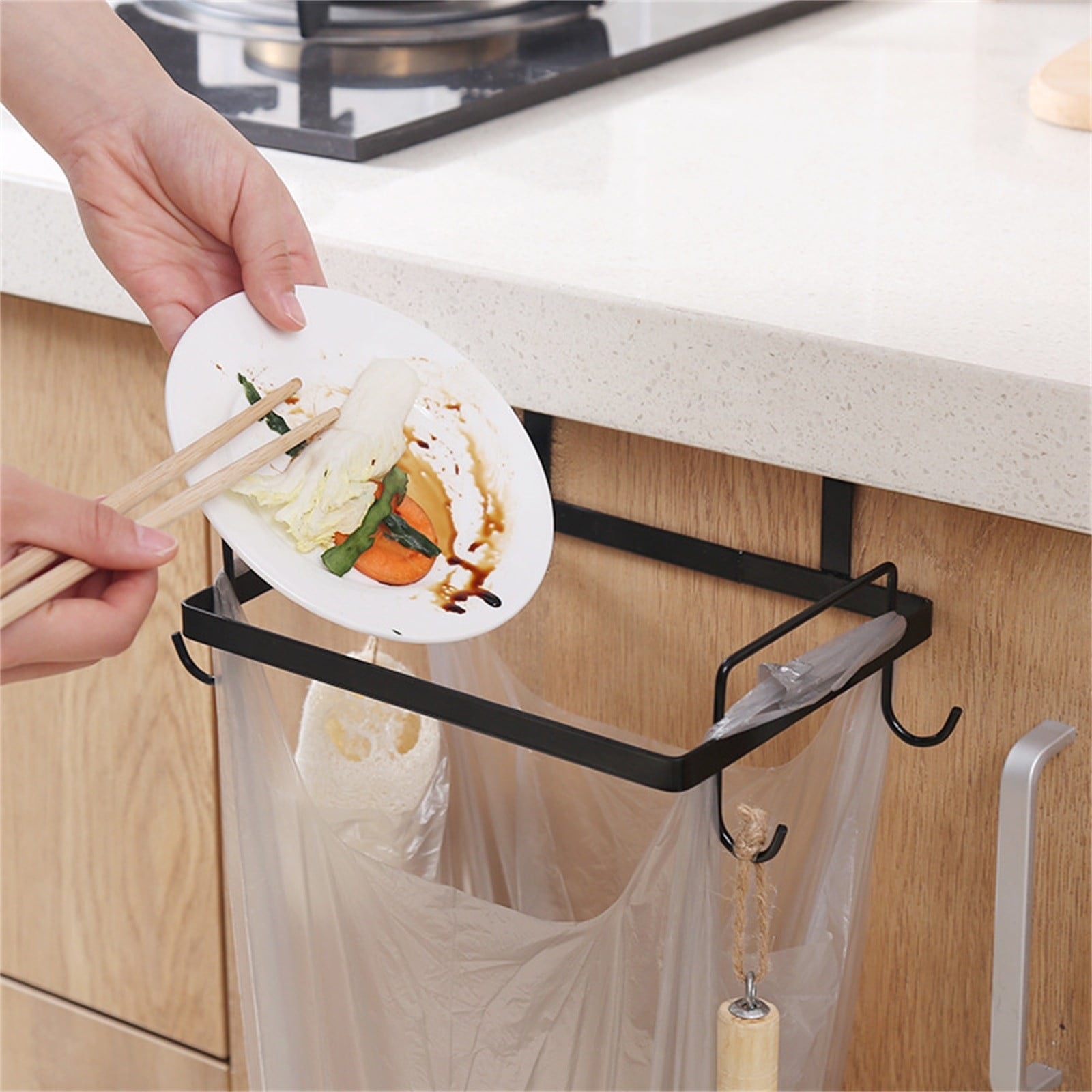 Garbage Rack Kitchen Garbage Bag Hanger Plastic Bag Shelf