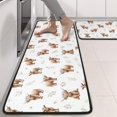 thumbnail image 2 of Kitchen Rugs Sets Of 2,White Highland Cow Flower Pattern Anti Fatigue Kitchen Mat Rugs Non Slip Washable,Decorative Kitchen Floor Mats for Kitchen,Sink,Laundry,17"x47"+17"x47", 2 of 5
