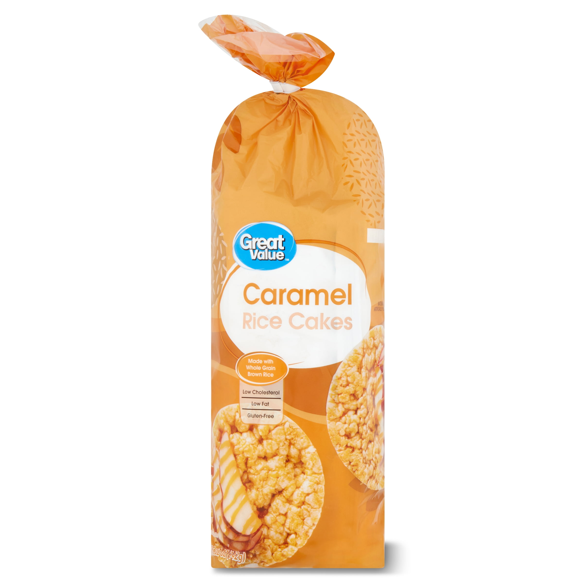 Great Value Rice Cakes, Caramel, 5.02 oz