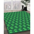 thumbnail image 3 of Ahgly Company Machine Washable Indoor Square Transitional Deep Teal Green Area Rugs, 3' Square, 3 of 7