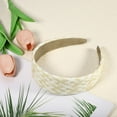 thumbnail image 6 of 1 Pc Elegant Flat Raffia Straw Headband for Women for Girls 5.91"x1.57" Beige, 6 of 6
