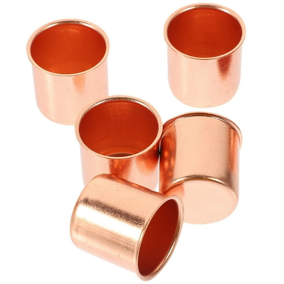 5 Pcs Metal Candle Cup Clear Votive Holders Candleholders Stick