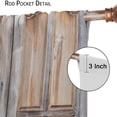 thumbnail image 6 of Barn Door Curtains, Wooden Rustic Village Farmhouse Western Country Farm Retro Woods Vintage Print Pattern Window Drapes for Living Room Bedroom Drape 2 Panel Set,42x63 Inch, 6 of 6