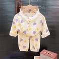 thumbnail image 2 of CAUYDY 5-6T 7-8Y 9-10Y Kids Sleepers Girl Clothing for Child Long Sleeve Top Elastic Waist Pants 2PCS Fall Winter Set Girls Pjs Sizes 7-8 Years,Purple, 2 of 7