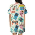 thumbnail image 6 of Goofa Playing Video Games for Womens Cotton 2 Piece Pajamas Set Classic Short Sleeve Pjs Set Soft Button Down Sleepwear Loungewear-4X-Large, 6 of 7