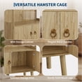 thumbnail image 5 of Mteryoing Large Wooden Hamster Cage with Built-in Storage Cabinet, 40" Small Animal Enclosure with Acrylic Panels for Guinea Pig, Natural/Walnut, 5 of 8