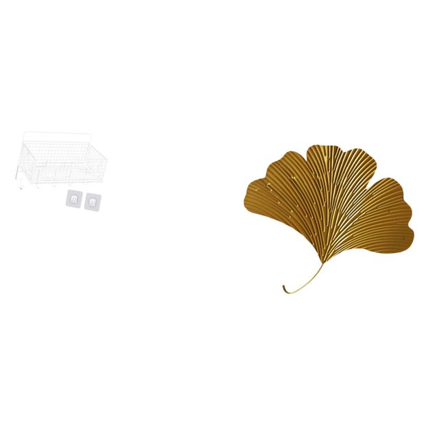 Escultura De Hierro Forjado Con Hojas De Ginkgo Para Decoración De Pared, Ideal Para Sala De Estar, Oficina, Hotel, Comedor, Restaurante, Granja, Arte Abstracto Montado.