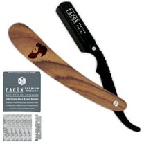 100 BLADES   Facón Professional Vintage Straight Edge Barber Razor - Salon Quality Cut Throat Shavette
