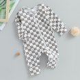 thumbnail image 2 of Gupgi Newborn Baby Boy Zipper Romper Checkered Jumpsuits Infant Fall One Piece Outfit 0-18 Months), 2 of 9
