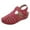 Red, variant on OAVQHLG3B Woman Summer Fashion Casual Wedge Sandals Casual Flat Solid Color Loophole Shoes