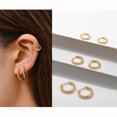 thumbnail image 1 of Juego de pendientes de aro de círculo de cadena larga para mujer, Piercing pequeño, joyería de pendiente Huggie, cartílago falso, Punk Rock Helix, 1 of 5