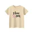 thumbnail image 6 of Frwgonr Cute Tops For Girls Mama's Boy Tee Shirt Top Summer Short Sleeve Clothes for Mother's Day Beige, Size 2-14 Years, 6 of 6