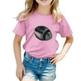 thumbnail image 2 of WEIYLL T-Shirts pour Filles Manches Courtes Décontracté Rugby Football Imprimé Sport Doux Tee-Shirt Enfant pour 18-24 Mois, 2 of 3