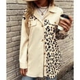 thumbnail image 7 of Herrnalise Jackets For Women Coat Leopard Printed Mid Length Jacket For Woman Shackets For Women 2024 fall Beige,XXL, 7 of 7