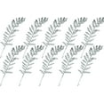 thumbnail image 3 of 13 inch Christmas Silver Leaf Floral Picks - Artificial Stem Spray for Crafts Party Home Decoration Wreath (Set of 10) - Silver Leaf, 3 of 3