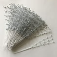 thumbnail image 2 of Visland 100 Stems Imitation Pearl Sticks Beaded String for Crafts Spray Beads Wire Stems DIY Accessories Garland Wedding Bridal Flower Bouquet Party Table Decor, 2 of 5
