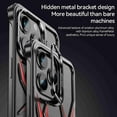 thumbnail image 5 of Dteck Phone Case for iPhone 15 Pro, Military Grade Drop Tested Foldable Kickstand Bumper Frame Cover Heavy Duty Hybrid Metal Bumper Shockproof Dustproof Cover,Silver+Black, 5 of 5