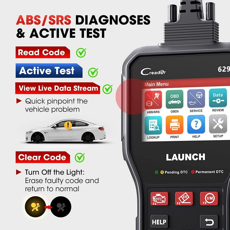 LAUNCH CR629 Automotive OBD2 ABS Auto SRS Diagnostic Tool