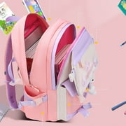 Lvelia School Backpacks for Girls, Large Capacity Fashion School Bag for Kids Teens,Cute Lightweight Waterproof Student Bookbags Gifts,Pink