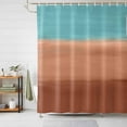 thumbnail image 2 of Shower Curtain Teal Orange Bathroom Curtains with Hooks, Waterproof Fabric Gradient Pure Color Bath Shower Curtains Set for Bathroom Bathtubs Decor 36x72 Inch, 2 of 9