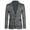 504-Gray, variant on Men's Slim Fit Smart Casual Plaid Pattern Single-Breasted One-Button Notch Lapel Blazer - Spring/Fall Wrinkle-Resistant Regular Length Long Sleeve Round Hem