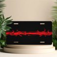 thumbnail image 4 of Red Flame Strip Front License Plate, Metal License Plate, Funny Standard Plates Personalized Novelty Decorative For Men/Women/Boys/Girls Car 6×12 Inch, 4 of 6