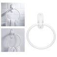 thumbnail image 4 of Bathroom Towel Holder, White Circle Design Simple Installation Space Saving Hand Towel Rings  For Home For Hotel, 4 of 8