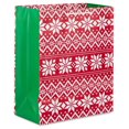 thumbnail image 2 of Hallmark 13" Large Holiday Gift Bag (Sweater Stripes), 2 of 4