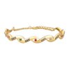 Personalized Planet Women's Family Name and Birthstone Infinity Cuff Bracelet