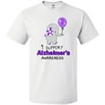 thumbnail image 3 of Inktastic I Support Alzheimer's Awareness Elephant with Purple Balloon T-Shirt, 3 of 5