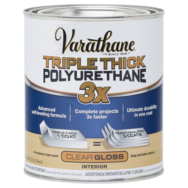 Cuarzo de cuarzo brillante de poliuretano de triple espesor Varathane con acabado en madera