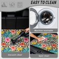 thumbnail image 5 of Yuyamidu Tropical Floral Car Trunk Mat, 29 Inch - 39 Inch All Weather Cargo Liner for SUV Sedan Truck, Non-Slip Stain Resistant Machine Washable Rear Trunk Floor Mat, 5 of 7