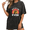 Black-4, variant on Women fun Best Cat Dad Ever Retro Sunset Cool Cat Graphic Tees T-Shirt Tops Round Neck Washed Cotton T-Shirt Black S-2XL Plus Size