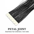 thumbnail image 3 of OULII Extensions de Cheveux Humains Noirs Ruban Réel pour Femmes Naturel Réutilisable Ajoute du Volume pour un Style Charmant, 3 of 8