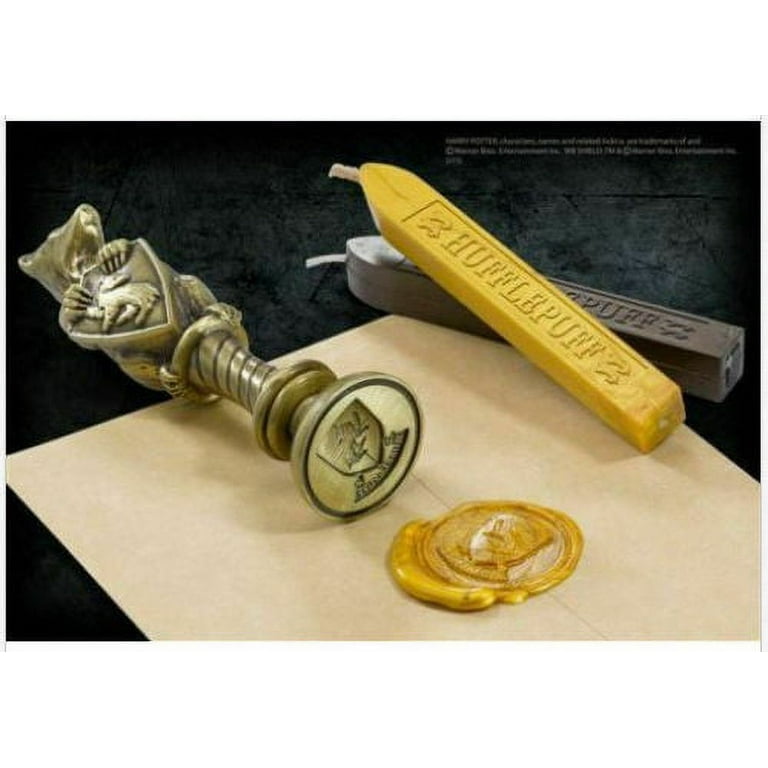 GANGSHA Hogwarts Magic School Wax Seal Stamp Set, 6 Pcs Sealing Wax Stamps  Copper Seals +1 Pcs Wooden Hilt Retro Wax Stamp Kit Gift Box for HP Fan