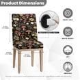 thumbnail image 5 of COEQINE Parsons Chair Slipcovers Set of 2, Stretch Removable Dining Chair Covers Machine Washable, Polyester Spandex Universal Fit Chair Protector for Dining Chairs, Mushroom Floral Black, 5 of 7
