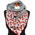 thumbnail image 1 of 2 Mujer Invierno Espesar Cálido Bufanda Grande Navidad Papá Noel Camión Muñeco De Nieve Estampado Calentador De Cuello Redecilla Con Clip Manta Térmica Botón Chal Abrigo Poncho, 1 of 5