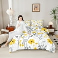 thumbnail image 4 of Castle Fairy Teenagers Spring Garden Flowers Bedding Comforter Set 2pcs,Vintage Chic Floral Twin Comforter Sets Microfiber,Grey Yellow Breathable Bedding Set,Breathable Home Decor,Reversible, 4 of 8