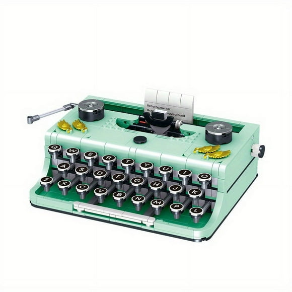 FNNMNNR Compatible Major Blocks Building Toys Retro Typewriter Puzzle Assembling Building Blocks Toys For Boys And Girls Birthday Gifts