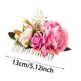 thumbnail image 3 of XASZHN Flower Metal Hair Side Combs Slide Clips Floral Bows Barrettes Hot Pink_008 One Size, 3 of 5