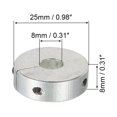 thumbnail image 2 of Uxcell Shaft Collar 0.31 Inch Bore Double Split Aluminum Clamping Collar Shaft Collars with Set Screw Silver Tone, 2 of 4