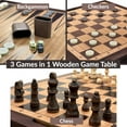 thumbnail image 3 of Sterling Games Wooden Chess Table with Checkers Backgammon Combo Set, Espresso Ember, 3 of 10