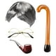thumbnail image 1 of Old Lady Cosplay Set abuela peluca peluca vestido accesorios para adultos vestir EstiloC Sunnimix Disfraz de anciana, 1 of 7