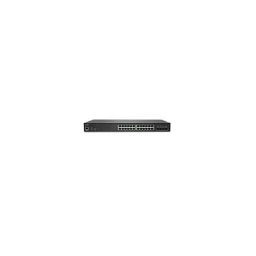 SonicWall SWS14-24FPOE Ethernet Switch 24 Ports - Manageable - Gigabit Ethernet, 10 Gigabit Ethernet - 10/100/1000Base-T, 10GBase-X - 2 Layer Supported - Modular - 500.40 W Power Consumption 02SSC8377