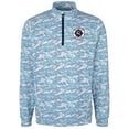 thumbnail image 2 of Men's-Cutter & Buck  Navy New England Revolution Traverse Stretch Eco Camo Print Quarter-Zip Pullover Top, 2 of 3